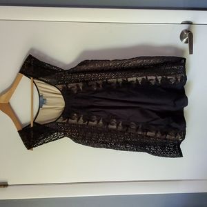 Anthropologie black tunic, size L